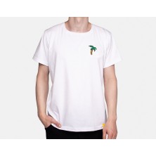 Palm White Tee